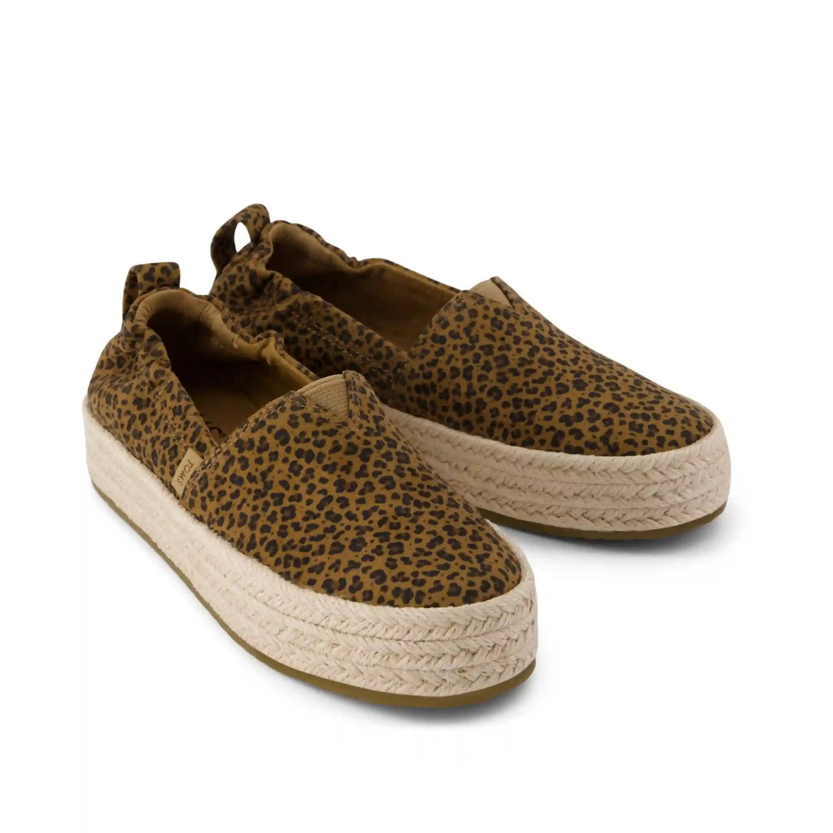 Valencia Platform Kids Espadrille Toffee Leopard Print