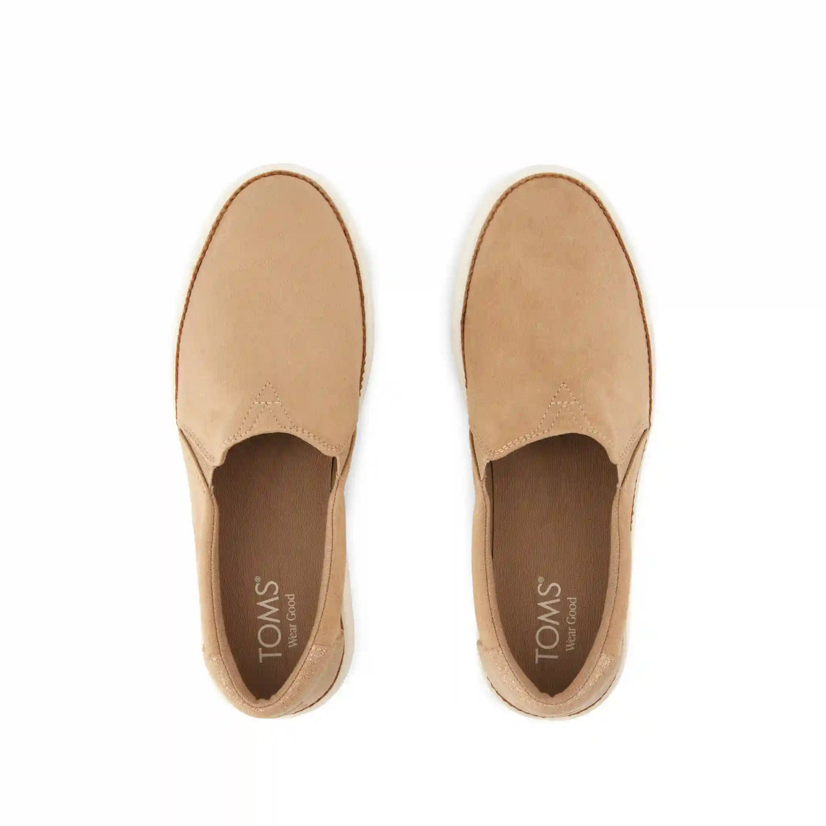Womens Emily Slip On Sneaker Taupe Premium Microfiber Suede
