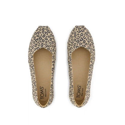 Womens Alpargata Ballet Flat Natural Leopard Spots