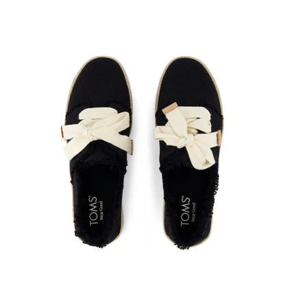 Carolina Lace-Up Espadrille Black Beachside Woven