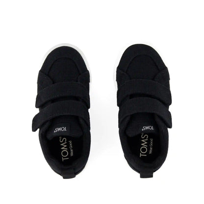 Cruz Double Strap Black Heritage Canvas Toddler Sneaker