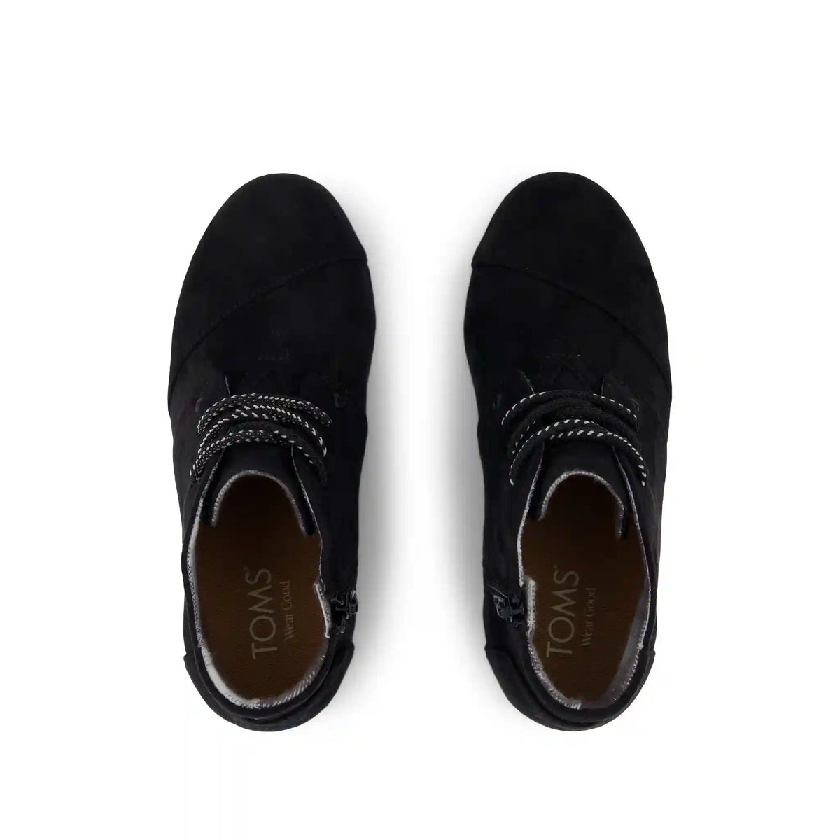 Black Microsuede Desert Wedge Kids Boot