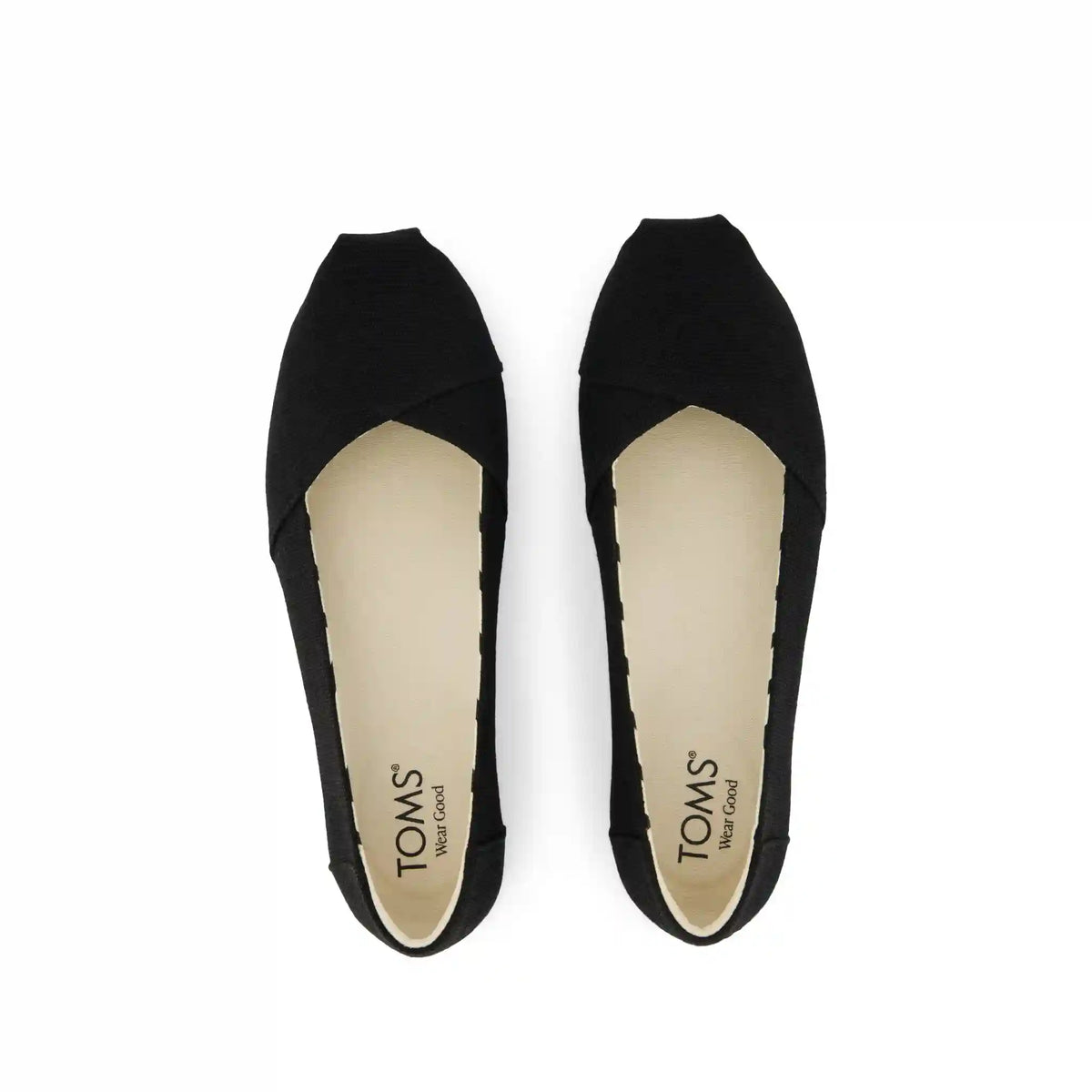 Womens Alpargata Ballet Flat All Black Heritage Canvas