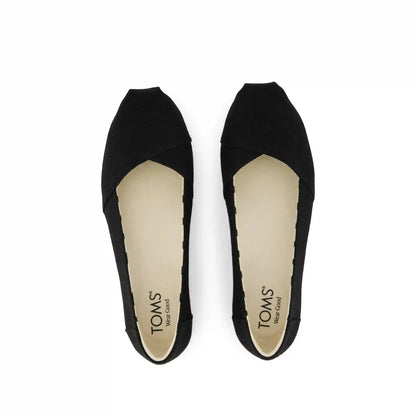 Womens Alpargata Ballet Flat All Black Heritage Canvas