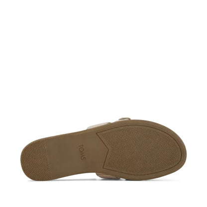 Womens Sol Slide Sandal Champagne Shimmer Suede