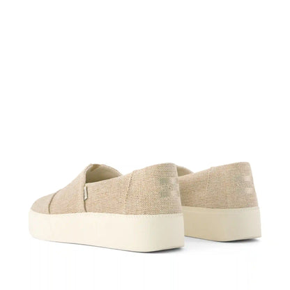 Womens Asher Platform Slip On Sneaker Natural Undyed Heritage Canvas