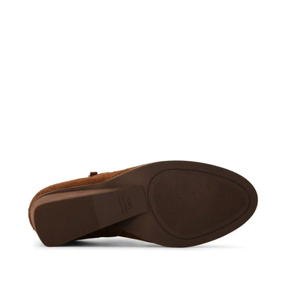 Womens Goldie Wedge Ankle Bootie Hot Cocoa Suede
