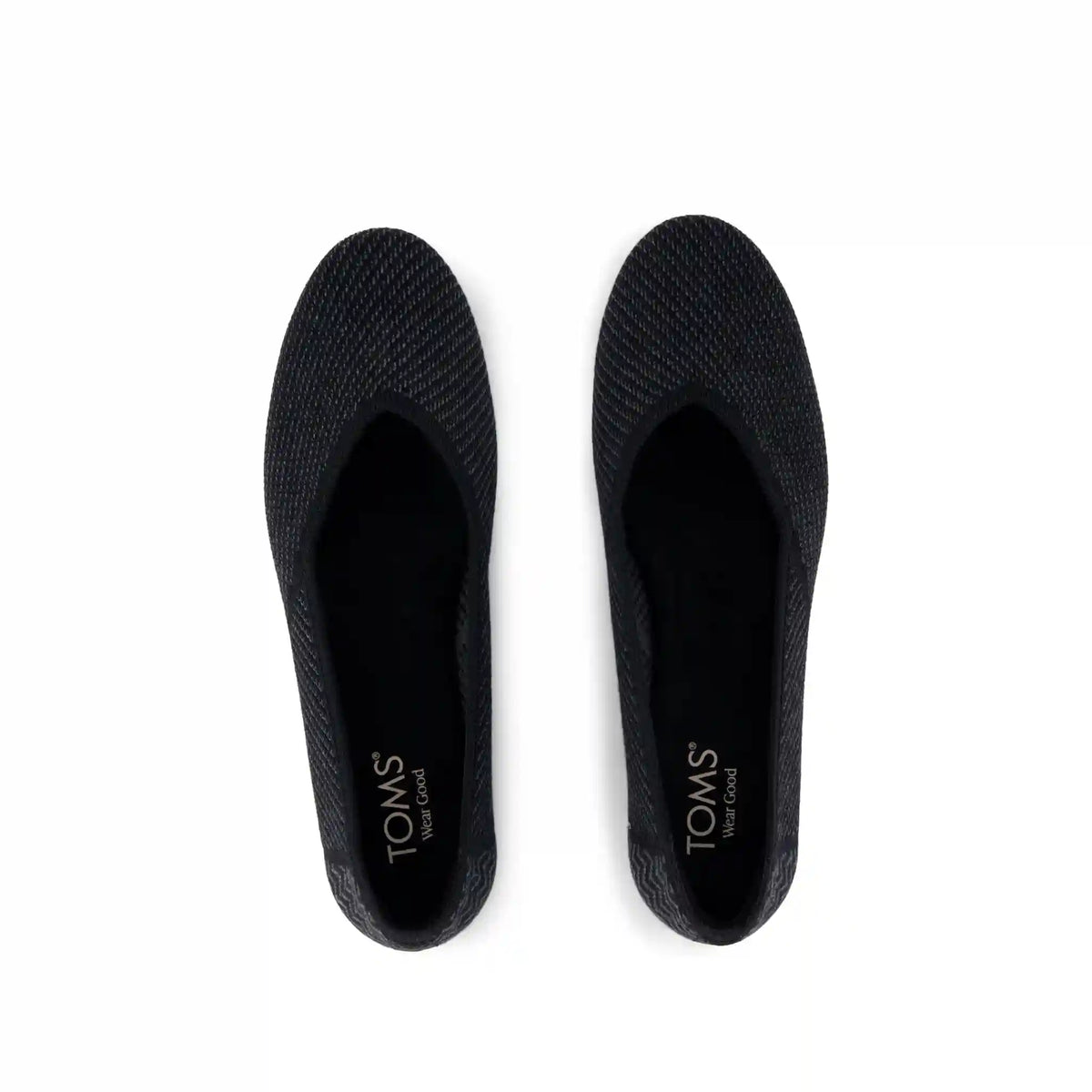 Womens Gemma Flat Black Engineered Knit