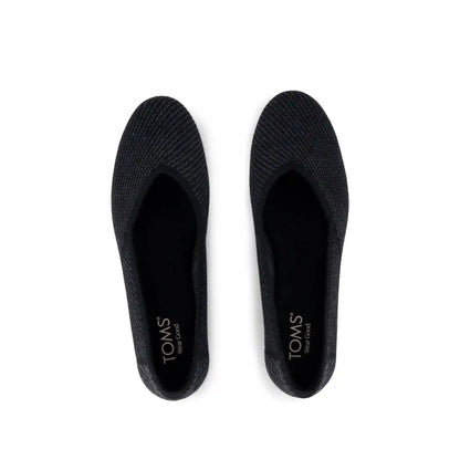 Womens Gemma Flat Black Engineered Knit