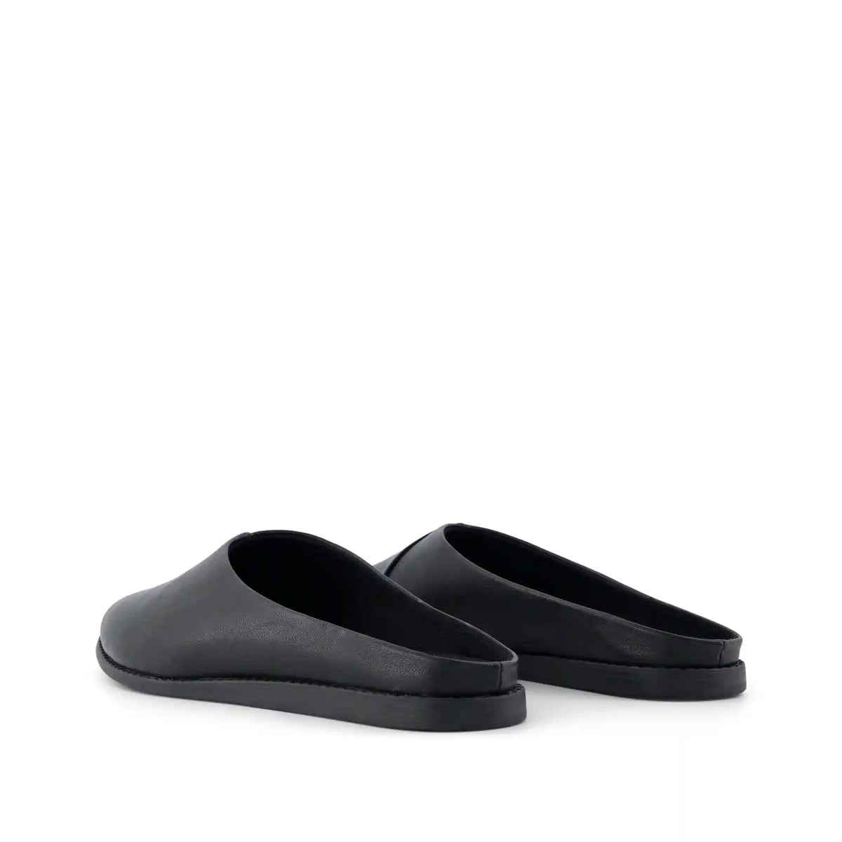 Womens Amelia Mule Black Faux Leather