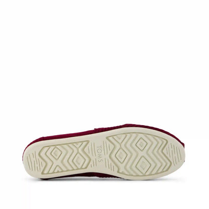 Womens Alpargata Classic Burgundy Cordurory