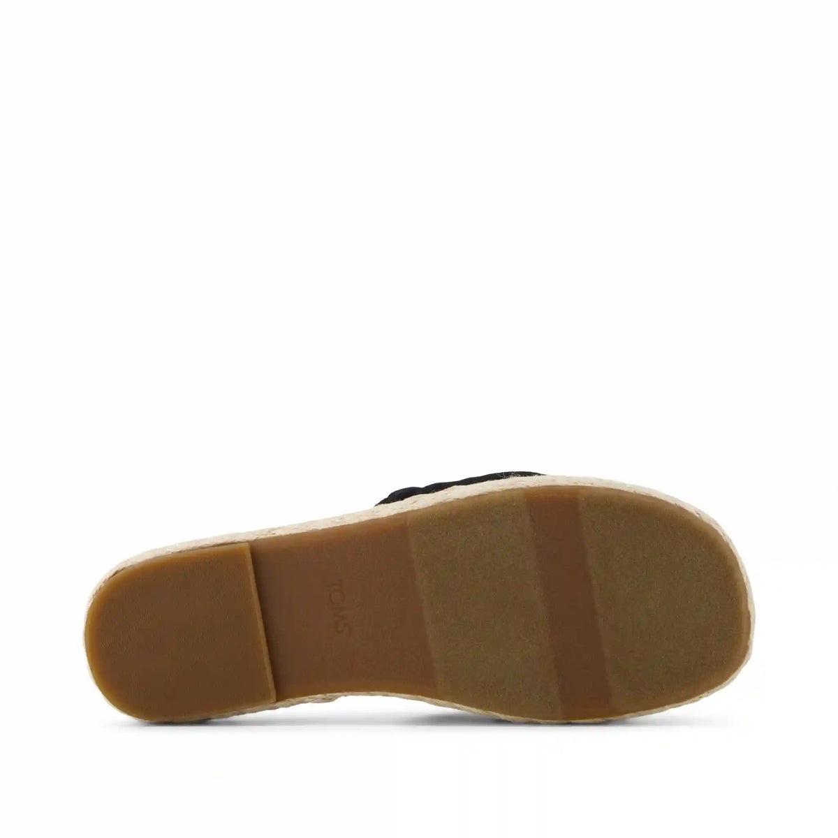 Abby Slide Flatform Espadrille Sandal Black Beachside Woven