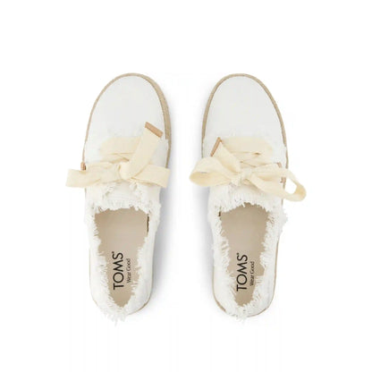 Carolina Lace-Up Espadrille White Beachside Woven