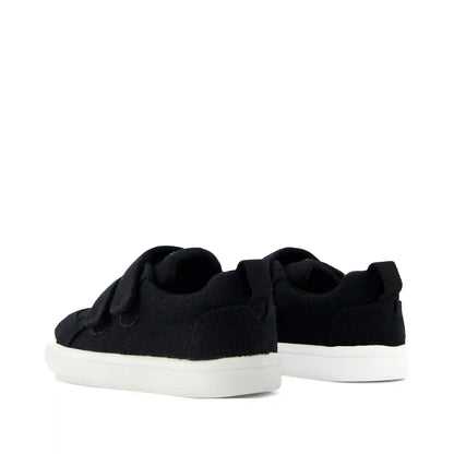 Cruz Double Strap Black Heritage Canvas Toddler Sneaker