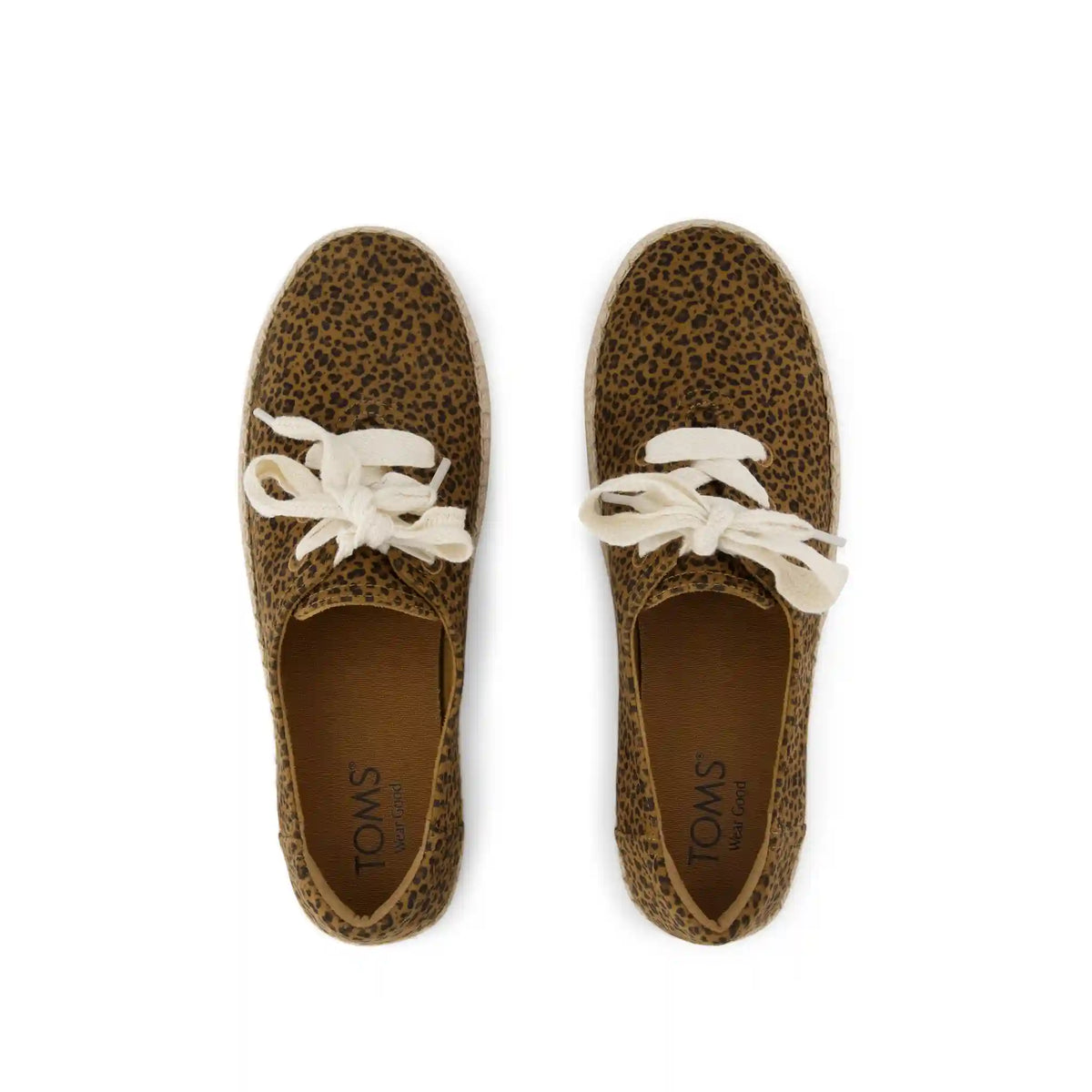 Womens Valencia Lace-Up Platform Espadrille Toffee Leopard Print