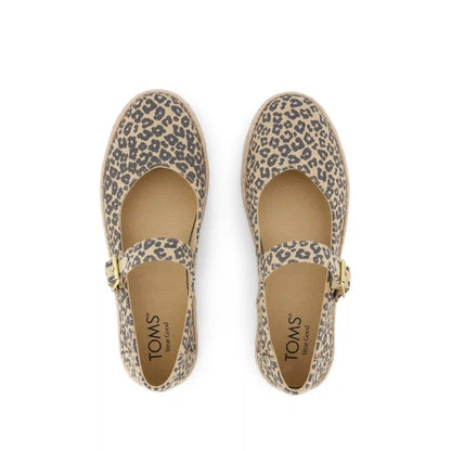 Womens Carolina Mary Jane Espadrille Natural Leopard Print
