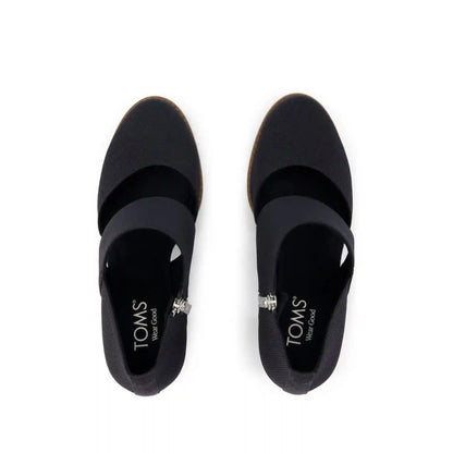 Womens Milan Nova Heel Black Canvas