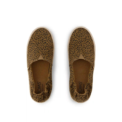 Valencia Platform Kids Espadrille Toffee Leopard Print