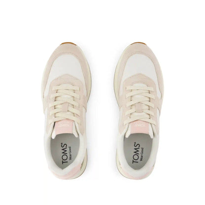 Womens TRVL LITE Retro Runner Sneaker Water Repellent Cream Vintage Twill