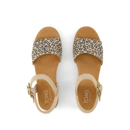 Womens Diana Wedge Sandal Natural Leopard Print