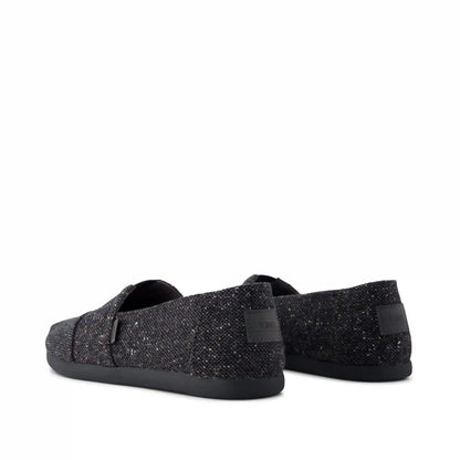 Mens Alpargata Classic Black Flecked Tweed