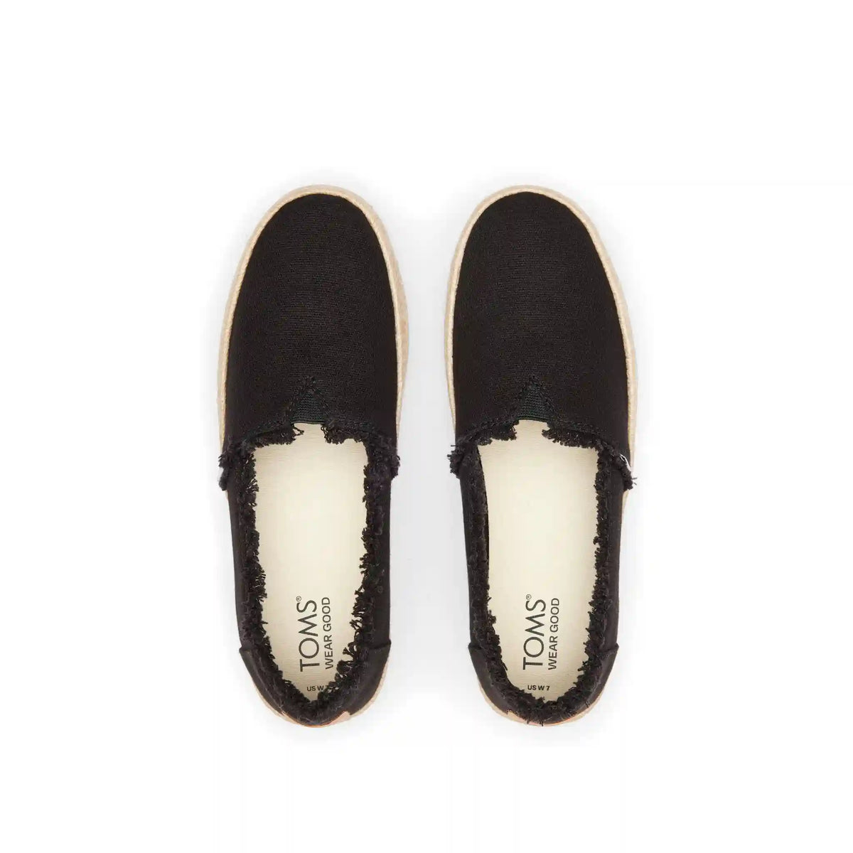 Valencia Black Canvas Platform Espadrille