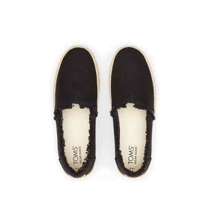 Valencia Black Canvas Platform Espadrille