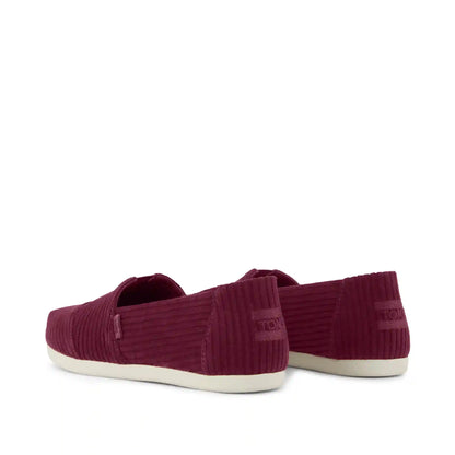 Womens Alpargata Classic Burgundy Cordurory