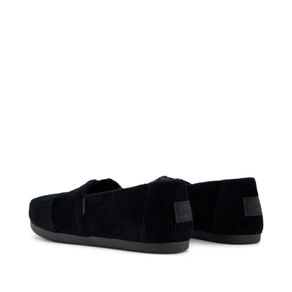 Womens Alpargata Classic Black Velvet Faux Fur