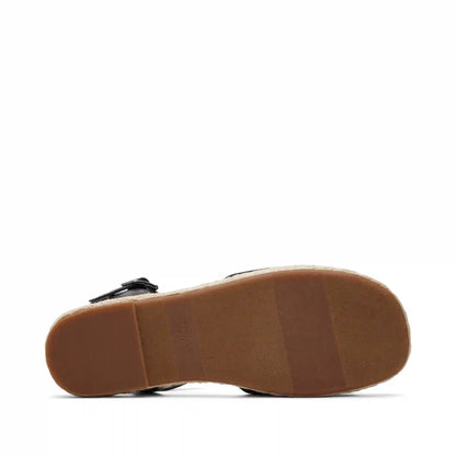 Abby Black Flatform Espadrille Sandal