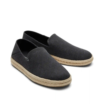 Santiago Loafer Black Recycled Cotton Canvas
