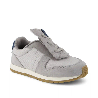 TRVL LITE Retro Runner Toddler Sneaker Water Repellent Grey Vintage Twill