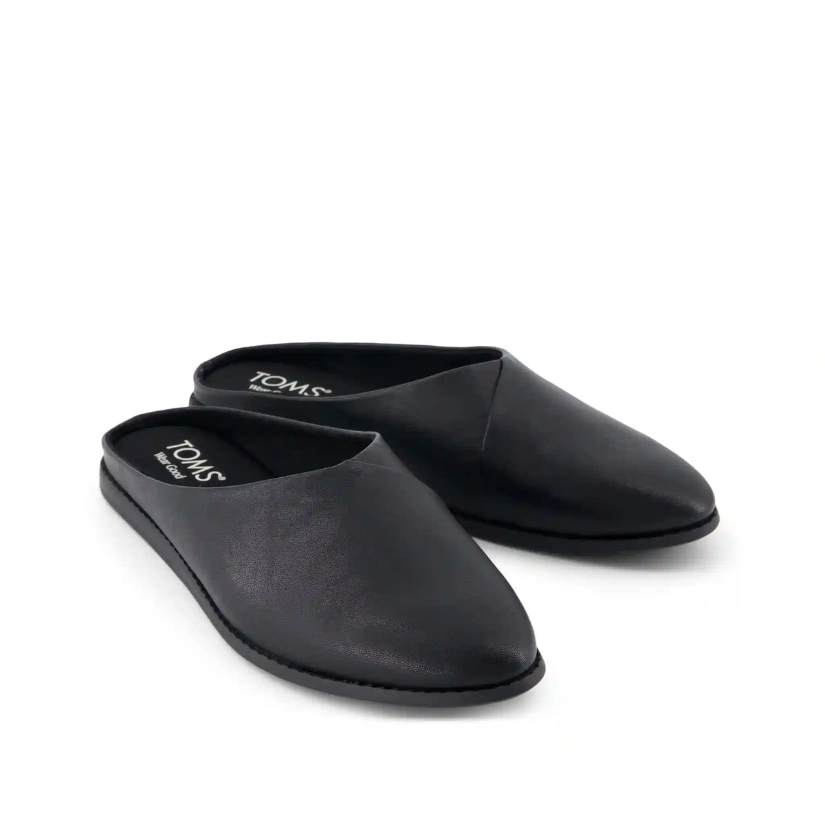 Womens Amelia Mule Black Faux Leather