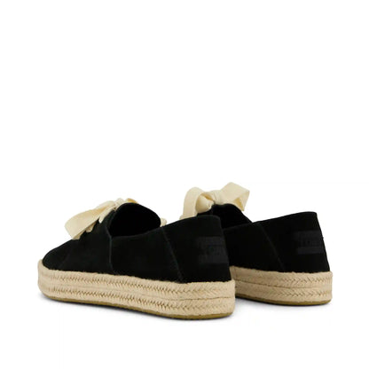 Womens Carolina Lace-Up Espadrille Black Suede