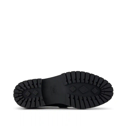 Womens Cara Mary Jane Loafer Black Nubuck Leather