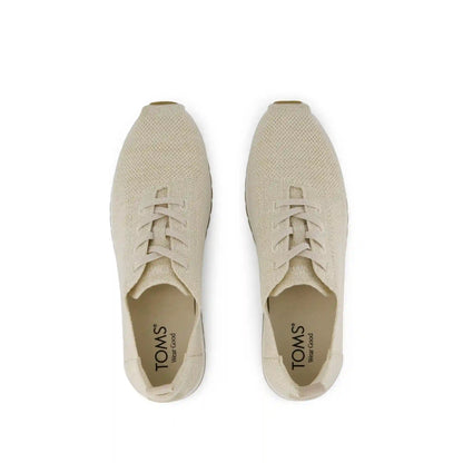Womens Resident Plus Lace-Up Natural Metallic Knit
