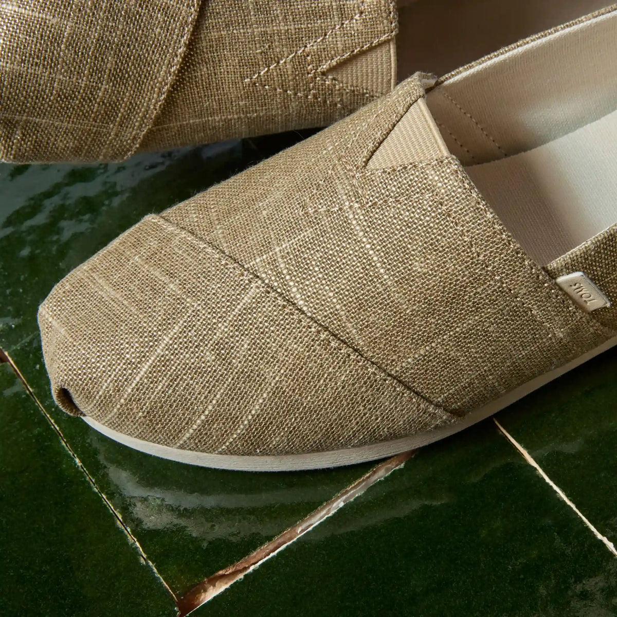 Womens Alpargata Classic Gold Shimmer Crosshatch
