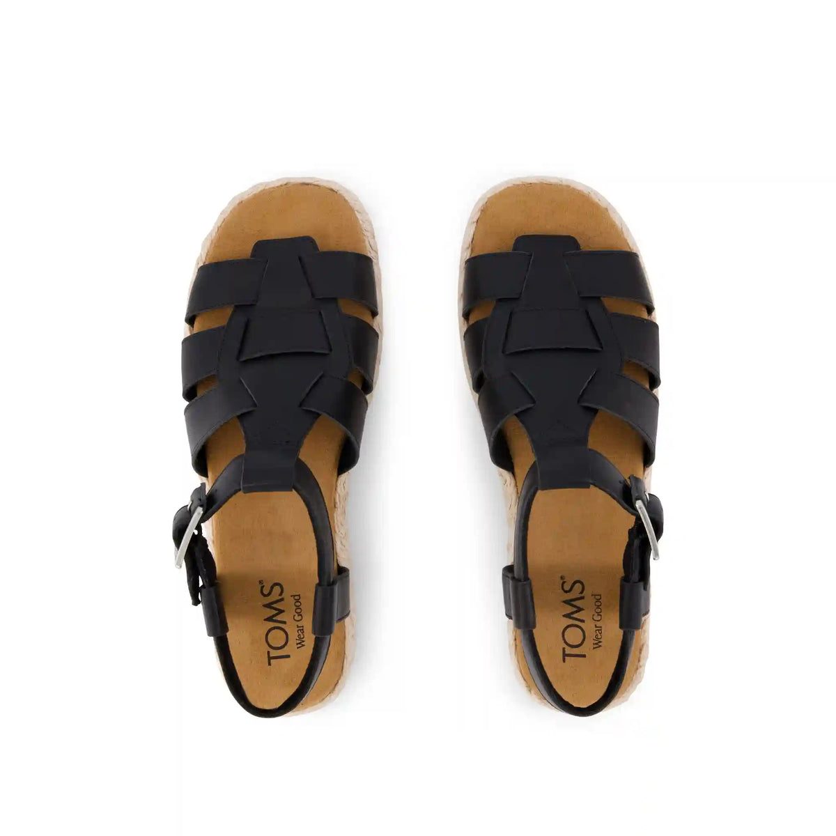 Womens Jac Fisherman Sandal Black Leather