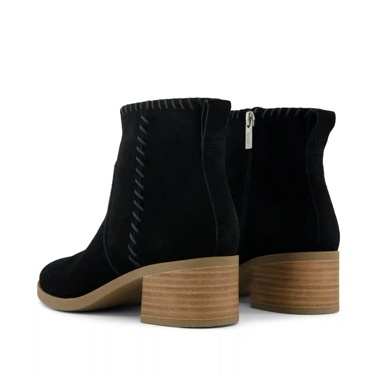 Womens Delilah Heeled Boot Water Repellent Black Suede