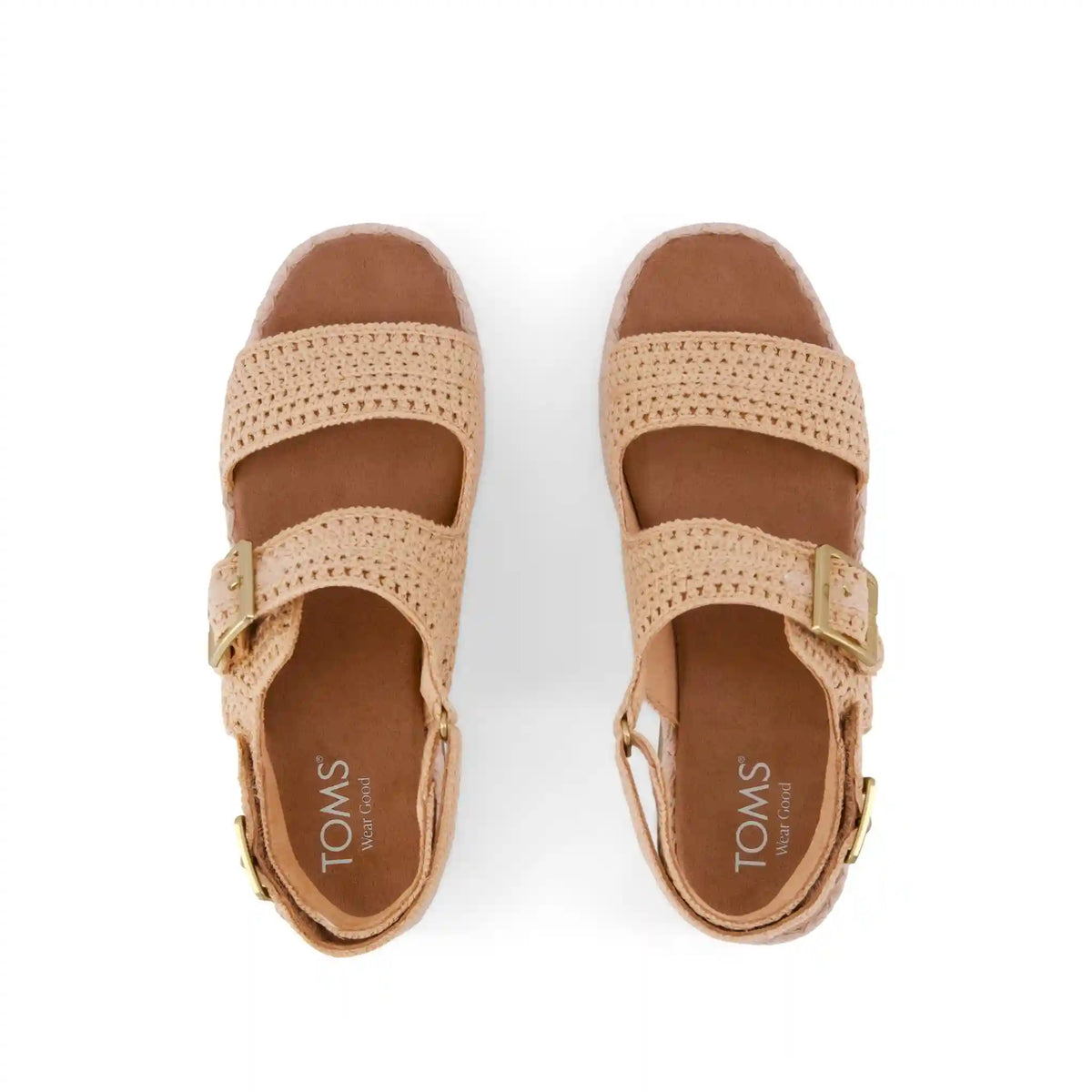Womens Giana Flatform Sandal Almond Crochet