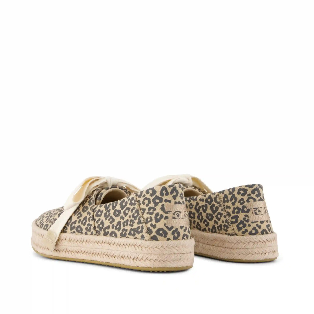 Womens Carolina Lace-Up Espadrille Natural Leopard Spots