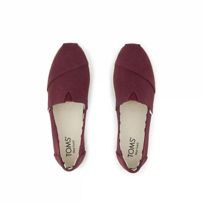 Womens Alpargata Plus Burgundy Heritage Canvas