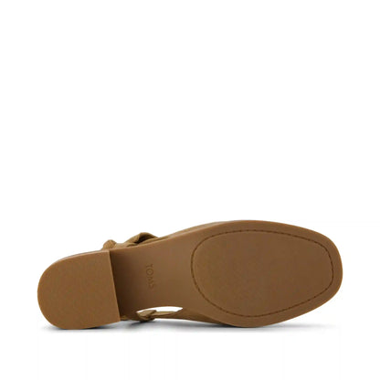 Womens Jaclyn Slingback Bow Heel Toffee Kid Suede