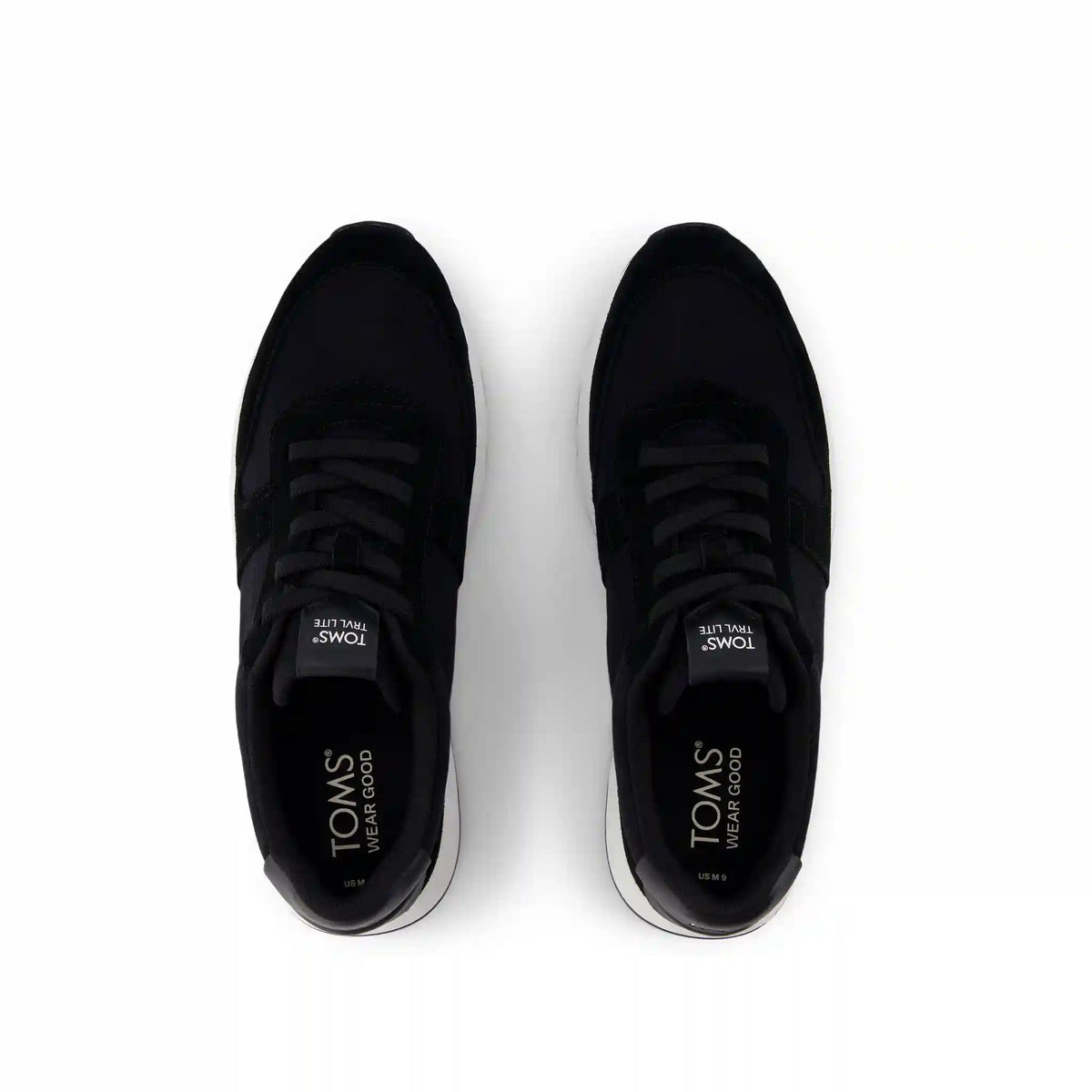 TRVL Lite Retro Runner Black Suede Water Repellent Sneaker