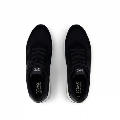 TRVL Lite Retro Runner Black Suede Water Repellent Sneaker