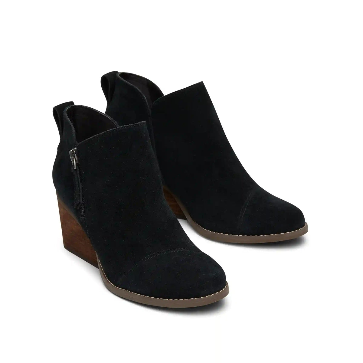 Goldie Black Suede Wedge Boot