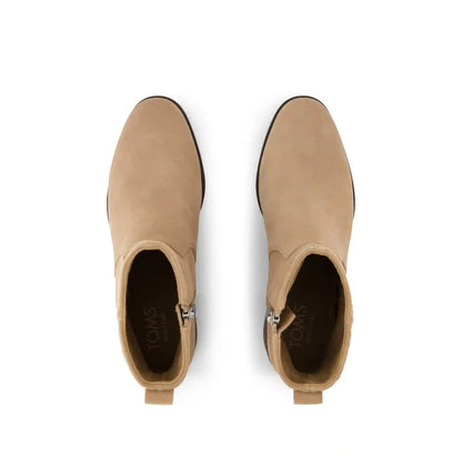 Womens Delilah Heeled Boot Water Repellent Taupe Suede