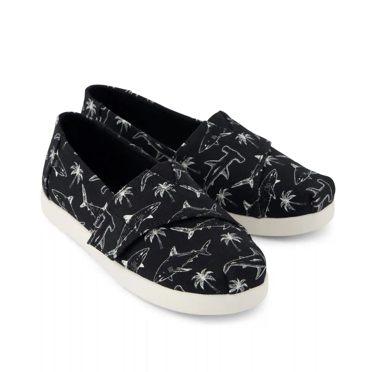 Alpargata Classic Kids Shoe Black Shark Print