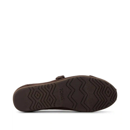 Womens Alpargata Mary Jane Chocolate Brown Premium Velvet