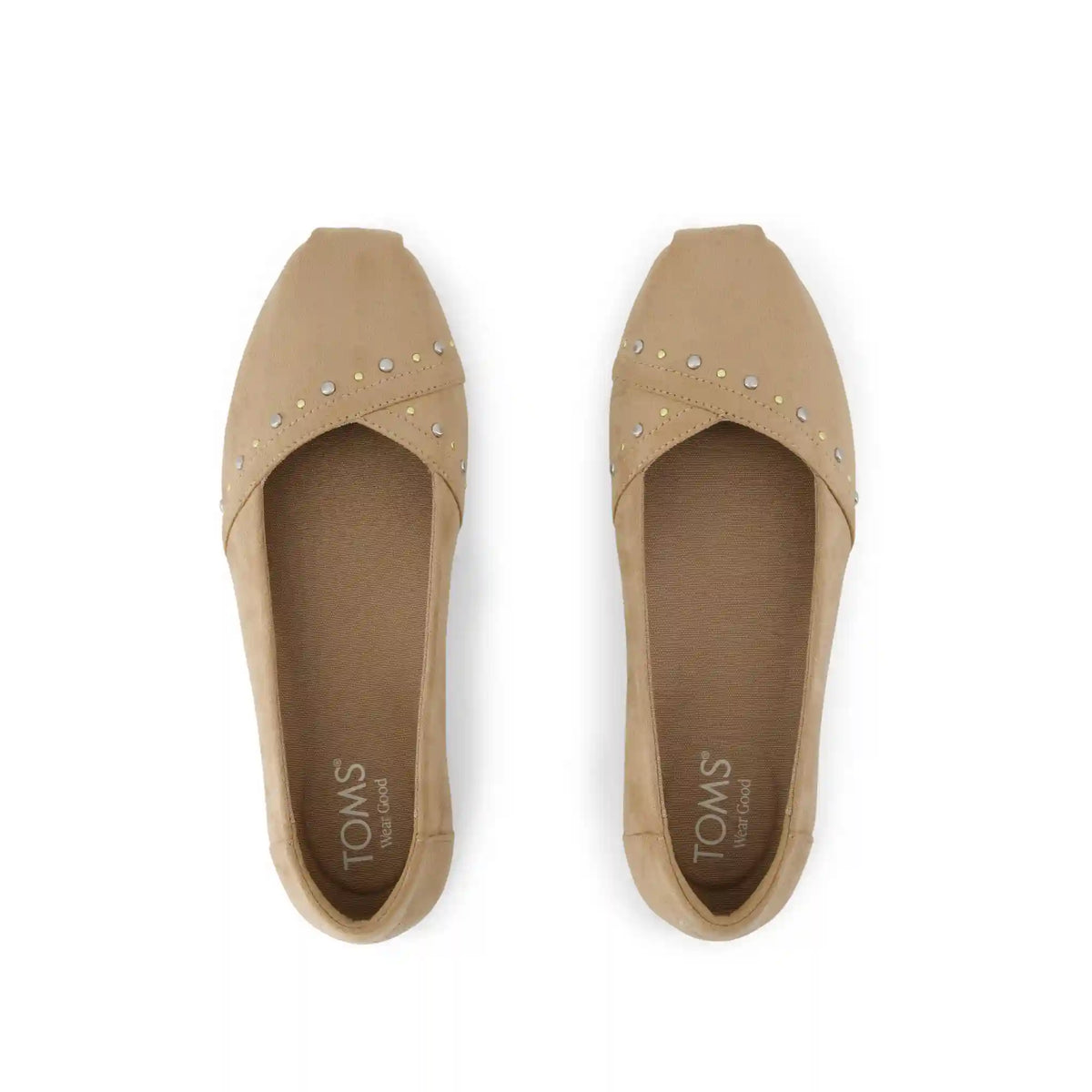 Womens Alpargata Ballet Flat Taupe Microsuede